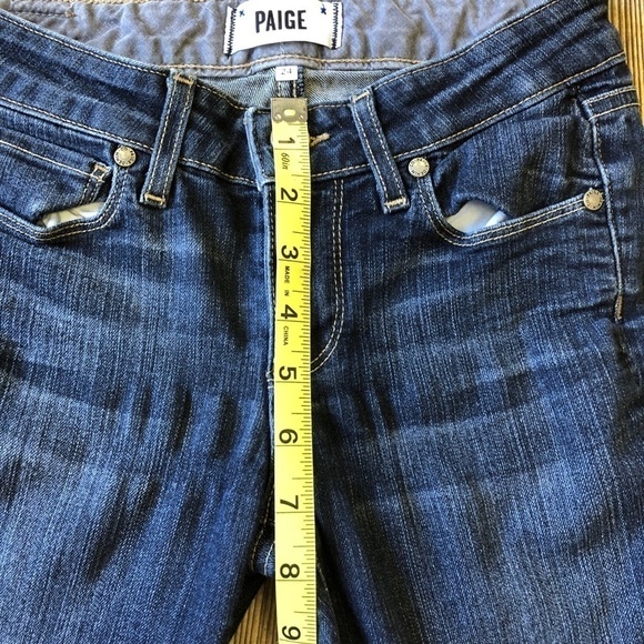 PAIGE Dark Wash Skyline Straight Leg Denim Jeans 24 - Picture 4 of 8